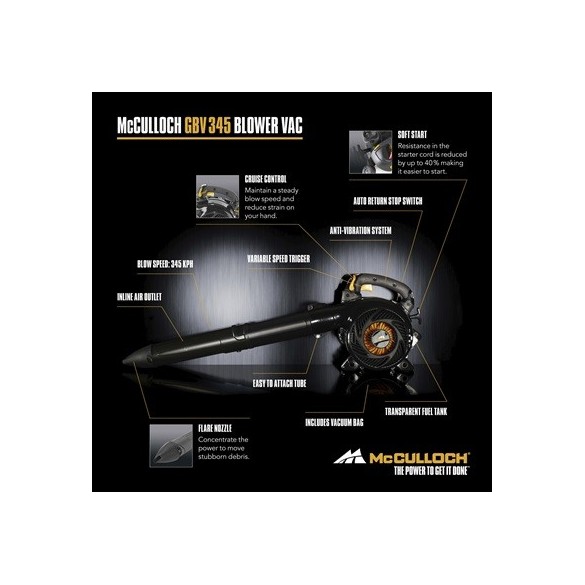 Aspiratore Soffiatore GBV 345 Mc Culloch