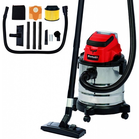 Bidone Aspiratutto Con Batteria TC-VC 18/20Li + Starter Kit EINHELL