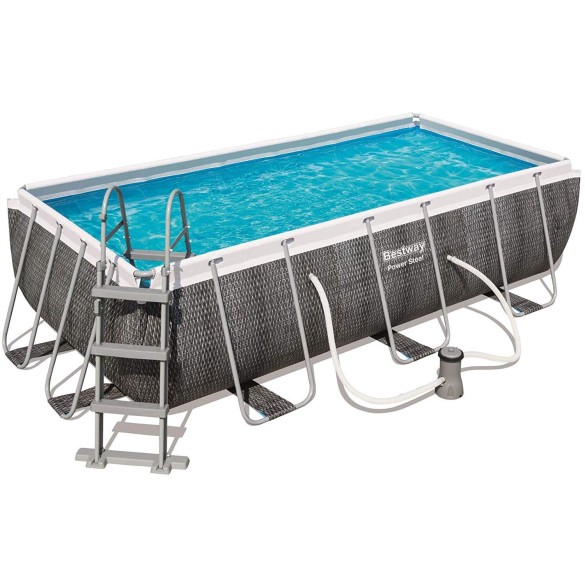 Piscina Power Steel Rettangolare 412x201x122 h Bestway