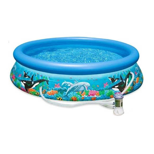 Piscina Easy Oceano Diam. 305 x h 76 cm 28126 con Pompa Filtro Intex
