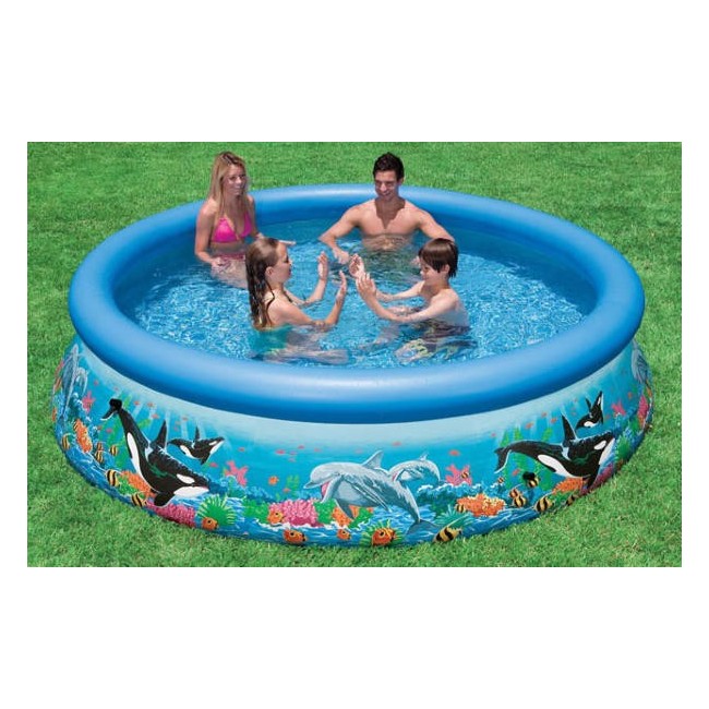 Piscina Easy Oceano Diam. 305 x h 76 cm 28126 con Pompa Filtro Intex