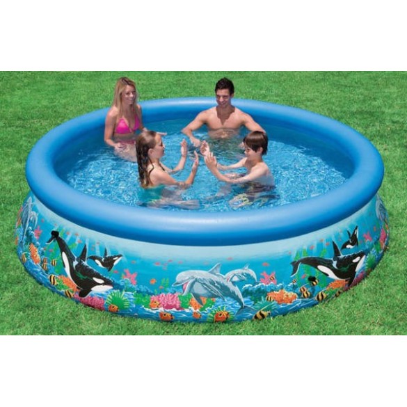 Piscina Easy Oceano Diam. 305 x h 76 cm 28126 con Pompa Filtro Intex