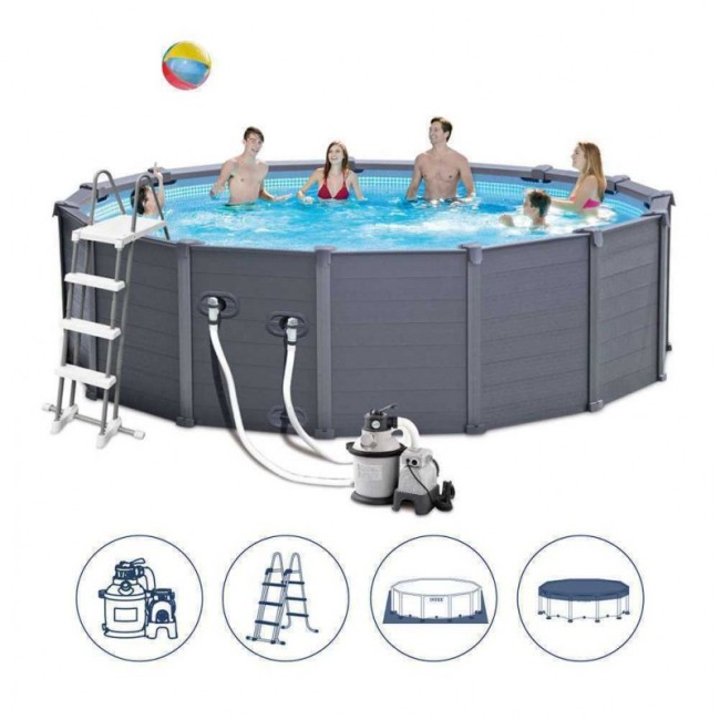 Piscina Graphite 478 x 124 cm 26384 Intex