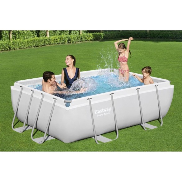 Piscina Power Steel rettangolare da 282x196x84 cm BESTWAY