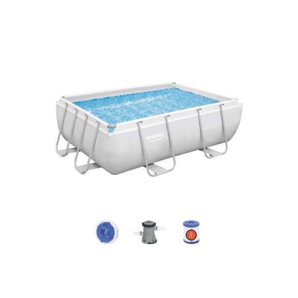 Piscina Power Steel rettangolare da 282x196x84 cm BESTWAY