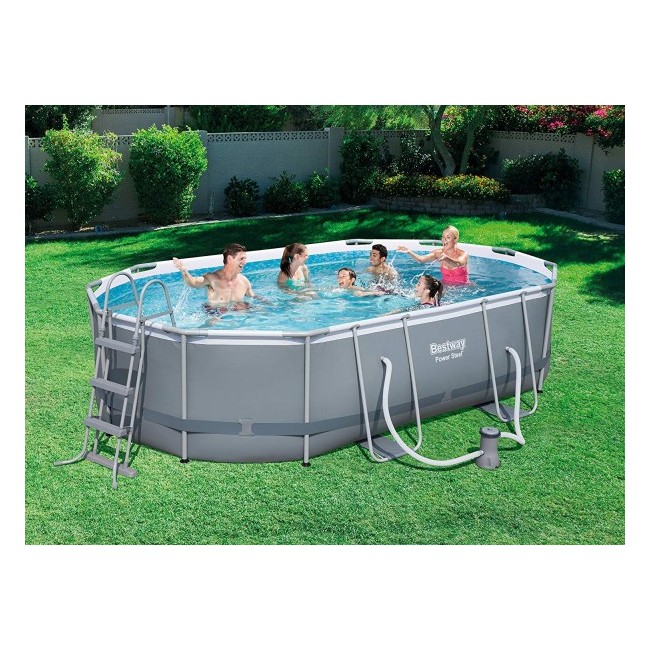 Piscina Ovale Bestway 56448 Power Steel 488x305x107 cm