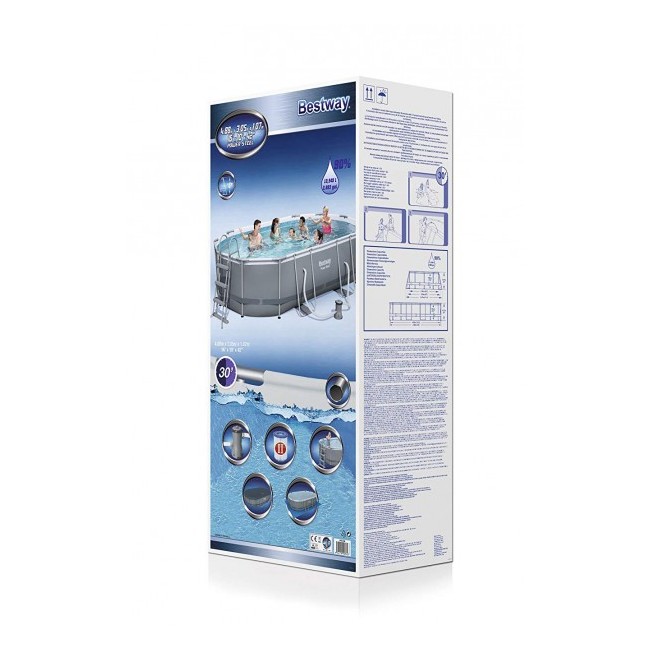 Piscina Ovale Bestway 56448 Power Steel 488x305x107 cm