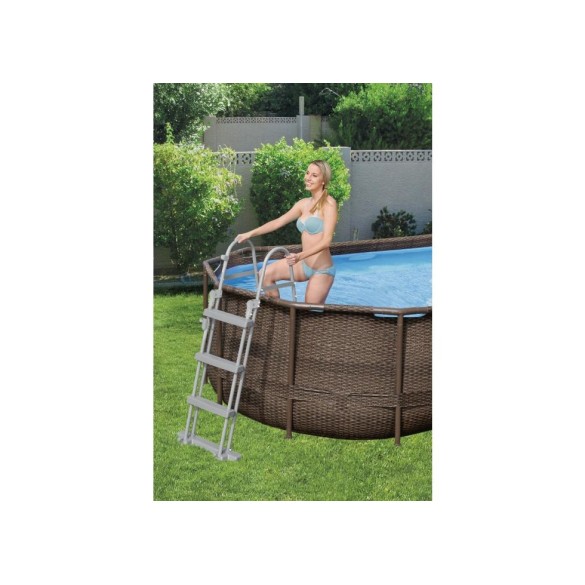 Piscina Power Steel Swim Vista Bestway ovale in acciaio 427x250x100 cm