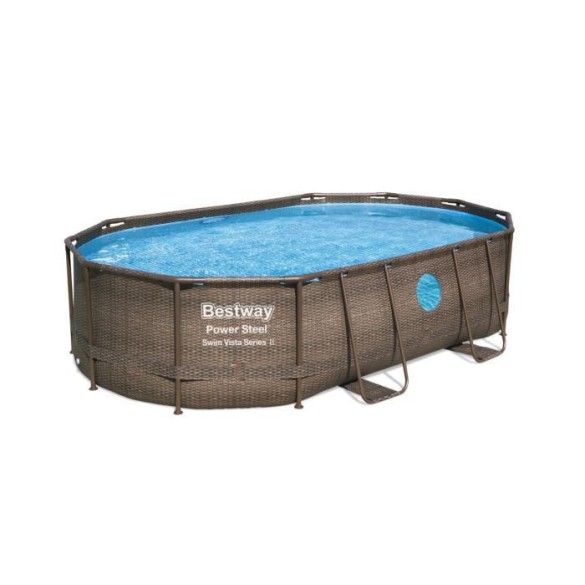 Piscina Power Steel Swim Vista Bestway 4.88m x 3.05m x 1.07m Oval Set