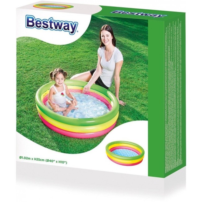 Piscina Tonda Arcobaleno 102X25 cm Bestway
