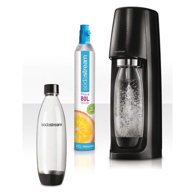 Gasatore Sodastream Spirit Nero + 2 Bottiglie My Only Bottle Omaggio
