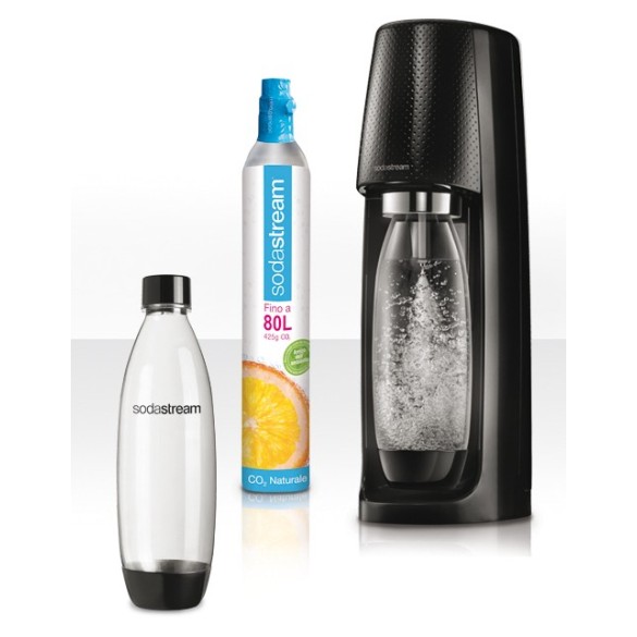 Gasatore Sodastream Spirit Nero + 2 Bottiglie My Only Bottle Omaggio