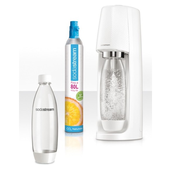 Gasatore Sodastream Spirit Bianco + 2 Bottiglie My Only Bottle Omaggio