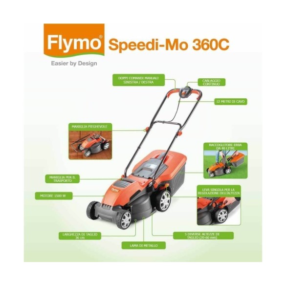 Rasaerba Elettrico Speedi Mo 360C