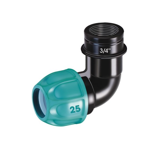 Gomito per Tubo 3/4'' con Filetto Femmina 3/4''