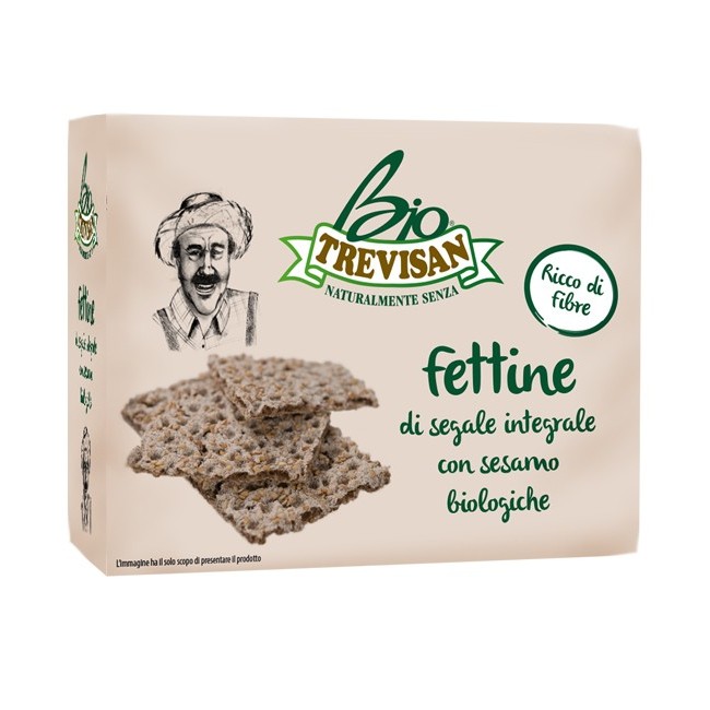Fettine Bio di Segale Integrale con Sesamo 200gr Trevisan
