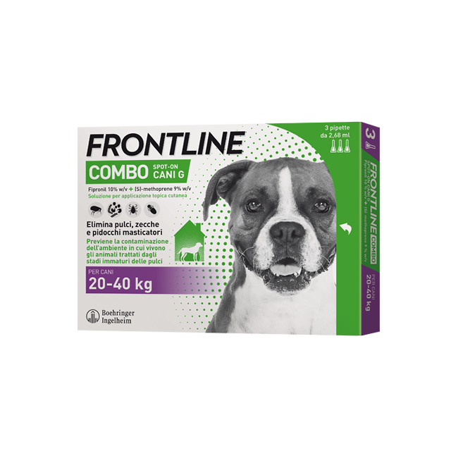 Frontline Combo per Cani 20-40 Kg 3 Pipette