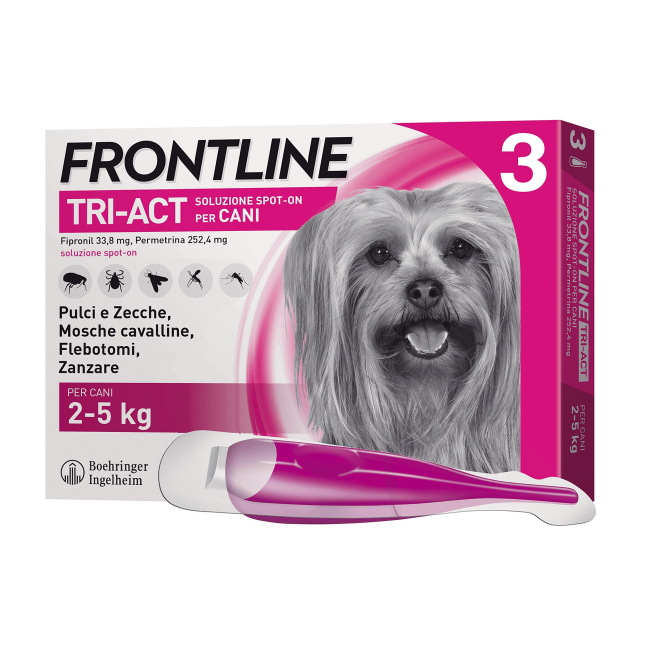Frontline Triact Spot On per Cani 2-5 Kg 3 Pipette
