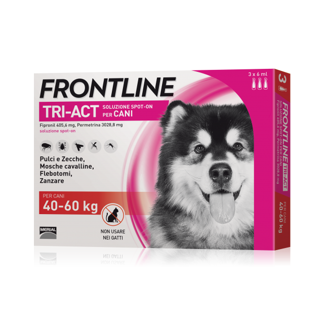 Frontline Triact Spot On per Cani 40-60 Kg 3 Pipette