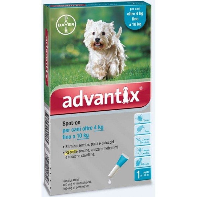 Advantix Spot On per Cani 4-10 Kg 1 Pipetta