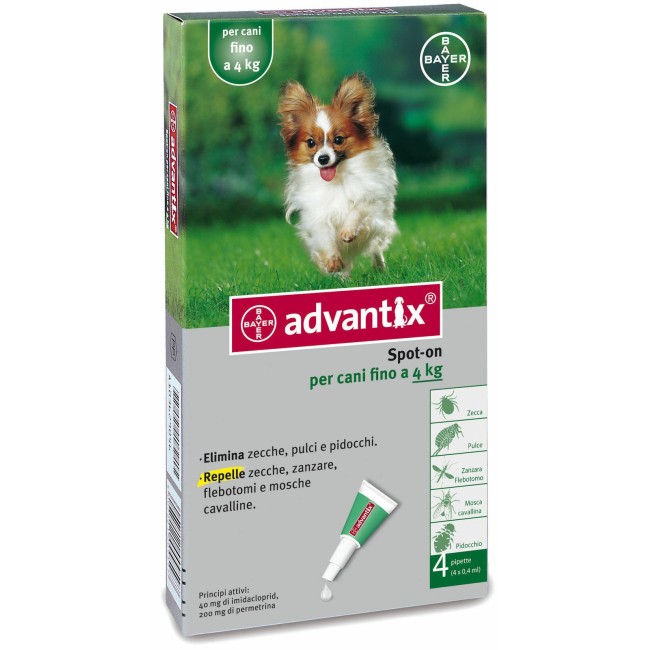 Advantix Spot On per Cani 0-4 Kg 4 Pipette