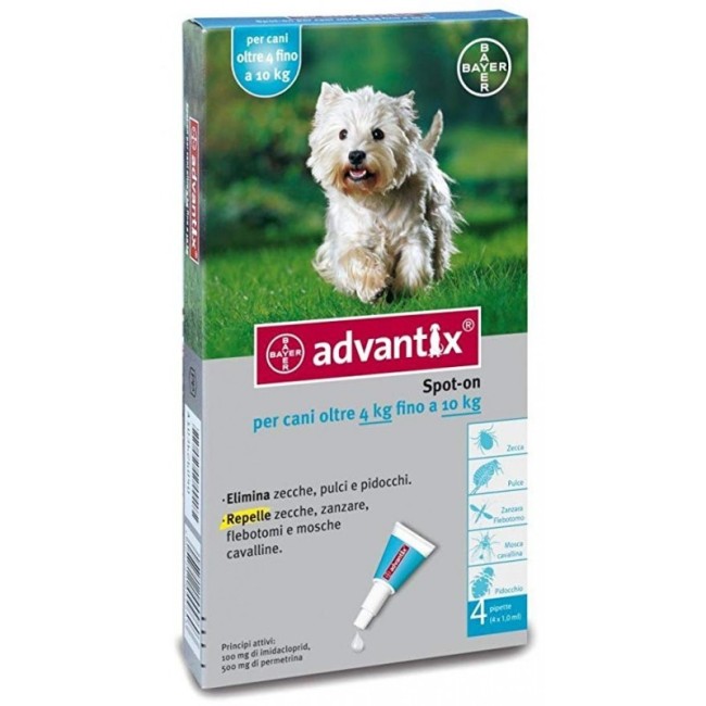 Advantix Spot On per Cani 4-10 Kg 4 Pipette