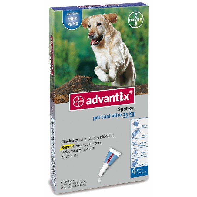 Advantix Spot On per Cani + 25Kg 4 Pipette