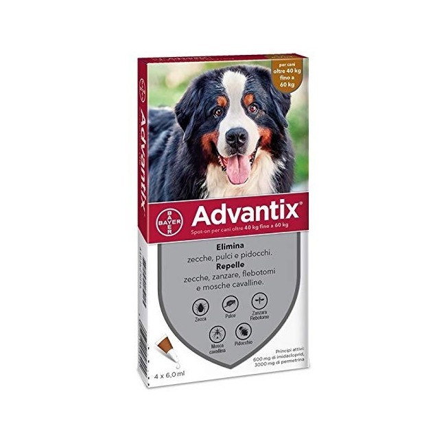 Advantix Spot On per Cani + 40Kg 4 Pipette