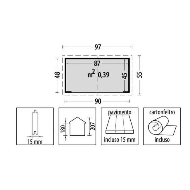 Armadio Nancy in Pino 90x48 Losa