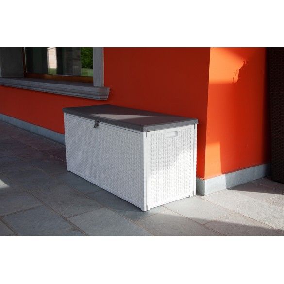 Baule da Esterno in Resina Effetto Rattan Losa