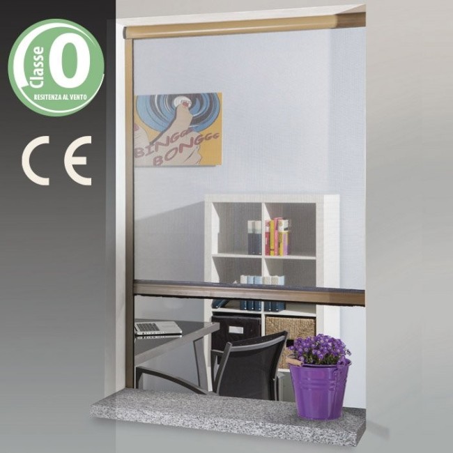 Zanzariera A Rullo Per Finestra 120x170 Colore Avorio Verdelook