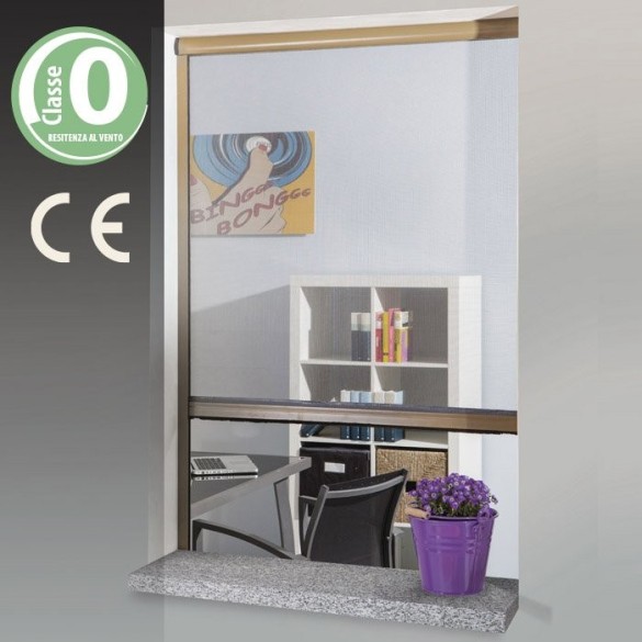 Zanzariera A Rullo Per Finestra 100x160 Colore Bronzo Verdelook