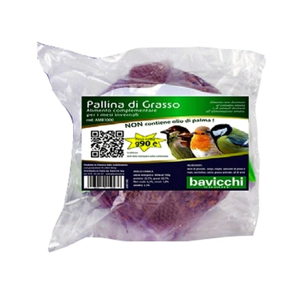 Palla di Grasso da 90 gr per Uccelli Selvatici