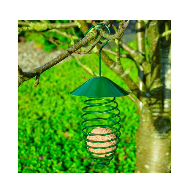 Portacibo Spirale Verde per Uccelli Selvatici Bavicchi