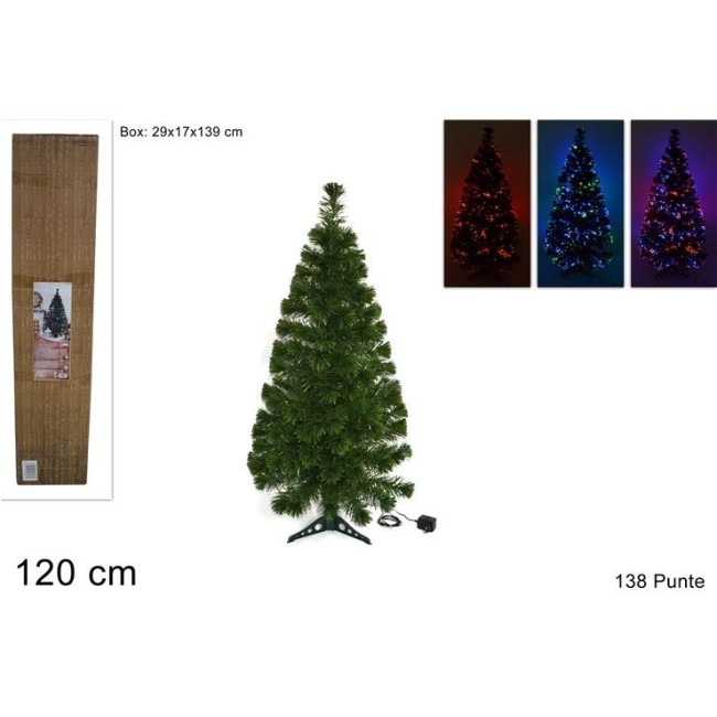 Albero di Natale con Fibra Ottica 120 cm Multicolor DUESSE CHRISTMAS