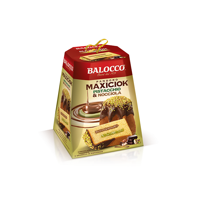 Pandoro Maxiciok Pistacchio e Nocciola 800 gr Balocco