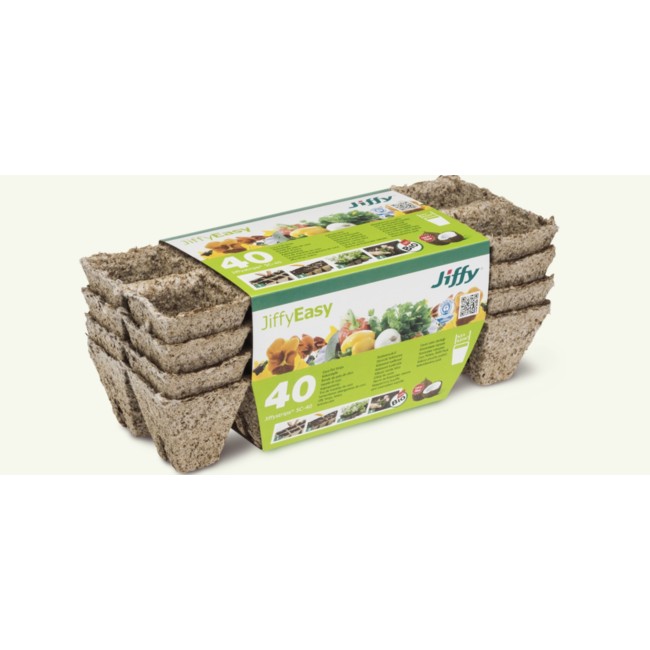 Confezione 40 Vasetti di Cocco Quadrati 4,5x4,5 cm