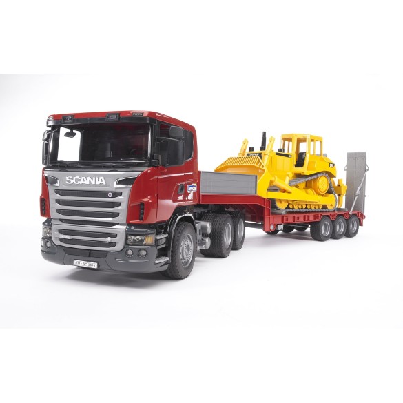 Giocattolo Camion Scania + Bulldozer 03555 BRUDER