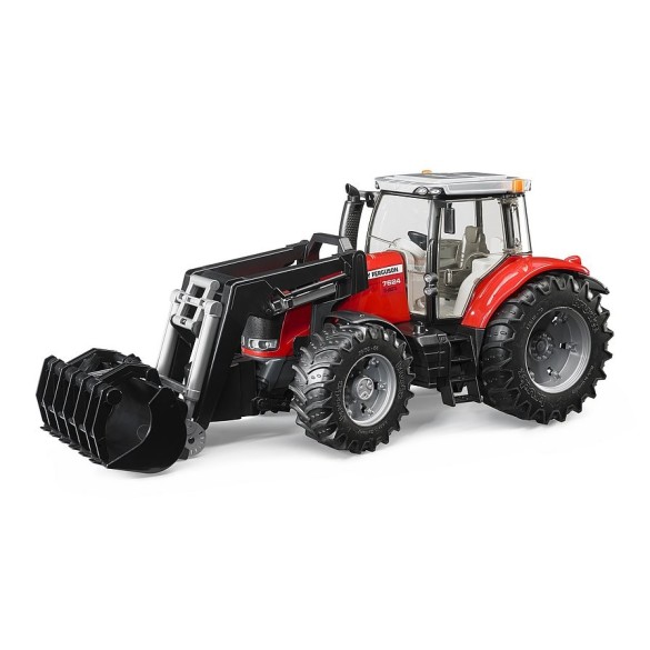 Giocattolo Trattore Massey Ferguson con Benna 03047 BRUDER