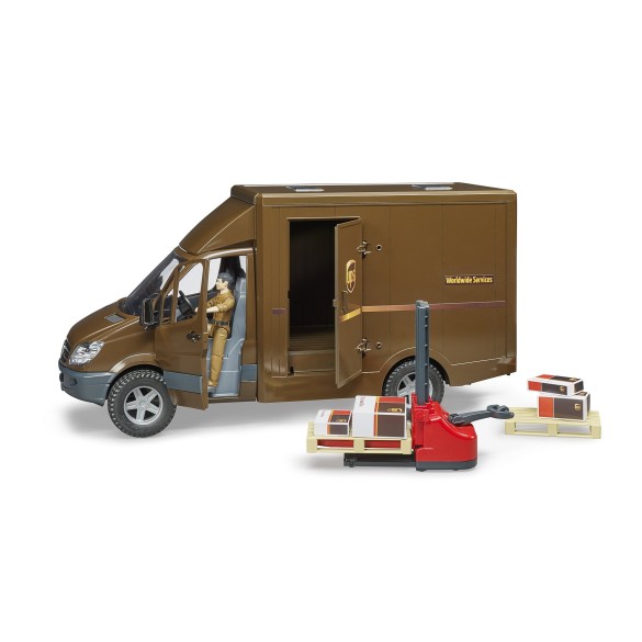 Giocattolo Furgone Ups Con Conducente & Accessori BRUDER