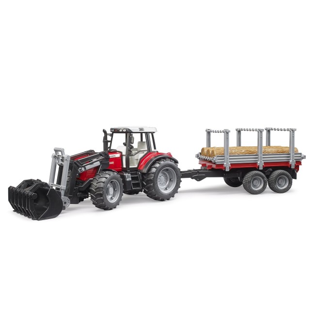 Giocattolo Massey Ferguson 7480 con caricatore frontale BRUDER