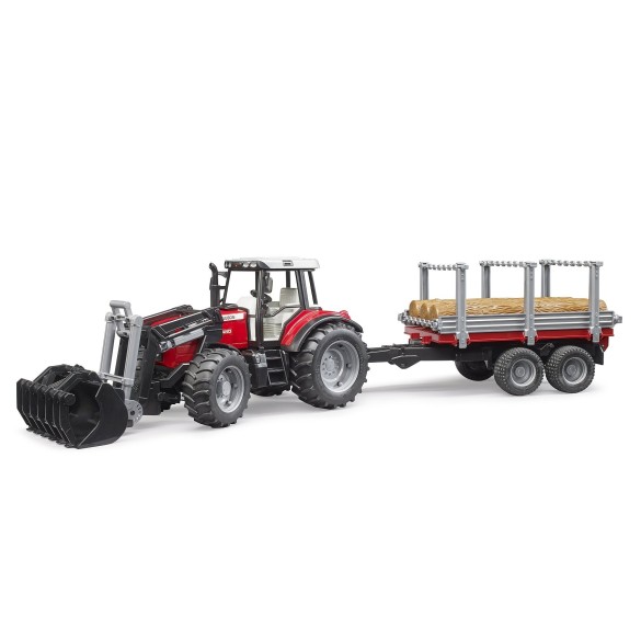 Giocattolo Massey Ferguson 7480 con caricatore frontale BRUDER