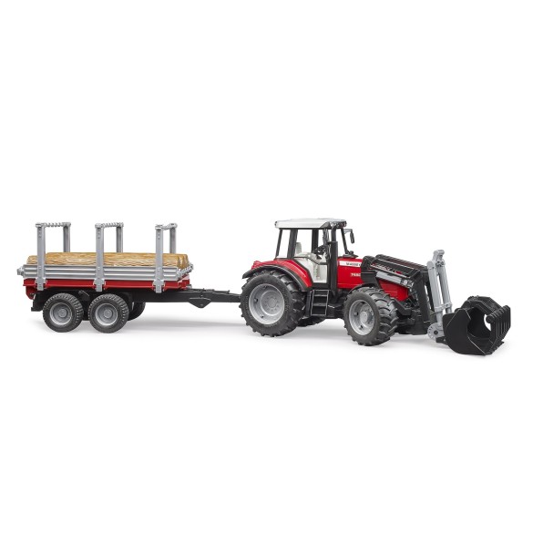 Giocattolo Massey Ferguson 7480 con caricatore frontale BRUDER