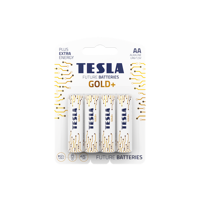 Batterie Alkaline Tesla AA Pz 4 Serie Gold+
