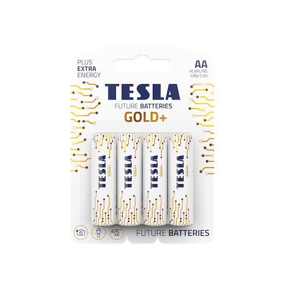 Batterie Alkaline Tesla AA Pz 4 Serie Gold+