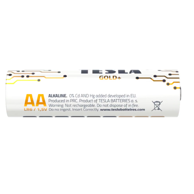 Batterie Alkaline Tesla AA Pz 4 Serie Gold+