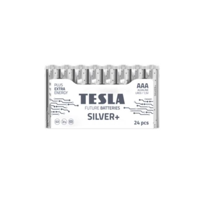 Batterie Alkaline Tesla AAA 24 Pz Silver+