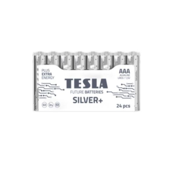 Batterie Alkaline Tesla AAA 24 Pz Silver+