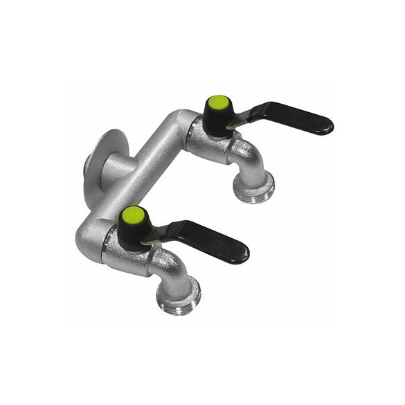 Rubinetto Doppio da Giardino Duo Colortap