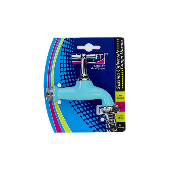 Rubinetto Tradizionale con Attacco Rapido Colore Blu COLORTAP